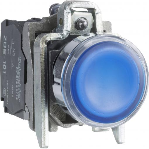 Schneider Electric XB4BW36B5 Harmony XB4BW36B5 tlačítko plochý hmatník 1 tlačítko modrá stisknutí 1 ks