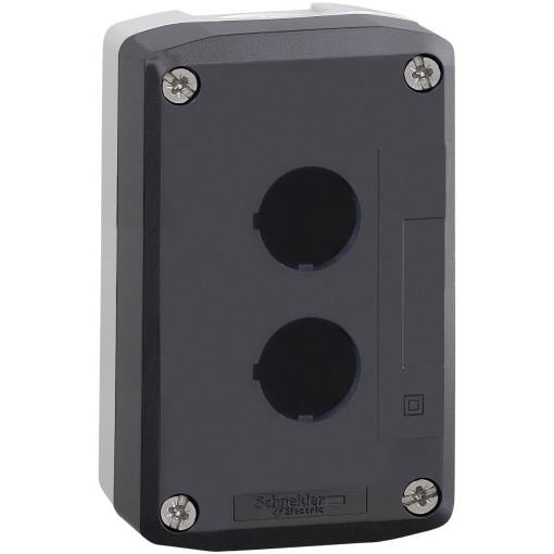 Schneider Electric XALD02 XALD02 prázdný kufřík 2 instalační pozice (š x v x h) 106 x 68 x 53 mm bez potisku tmavě šedá , světle šedá 1 ks