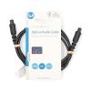 Optický audio kabel | TosLink Zástrčka | TosLink Zástrčka | 1.00 m | Kulatý | PVC | Černá | Plastový Sáček
