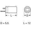 Frolyt E-KSU327 bipolární kondenzátor radiální 2.5 mm 22 µF 16 V 20 % (Ø x d) 5.5 mm x 12 mm 1 ks