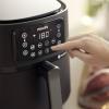 Philips Home HD9285/93 horkovzdušná fritéza 7.2 l ovládání pomoci aplikace, nepřilnavý povlak, bez BPA černá, stříbrná