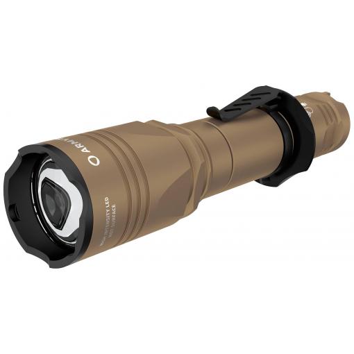 ArmyTek Dobermann Pro Magnet USB Sand Warm LED kapesní svítilna, poutko na ruku, s brašnou, napájeno akumulátorem, 1400 lm, 164 g