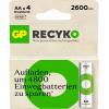 GP ReCyko akumulátor AA, Ni-MH, 2600 mAh, 1.2 V, 4 ks