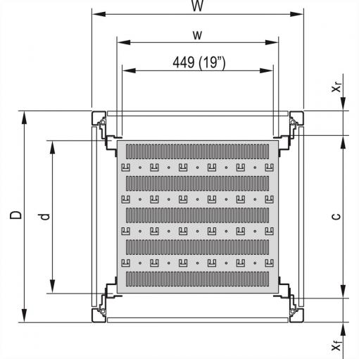 nVent SCHROFF 22117845 Shelf (š x h) 600 mm x 480 mm 1 ks