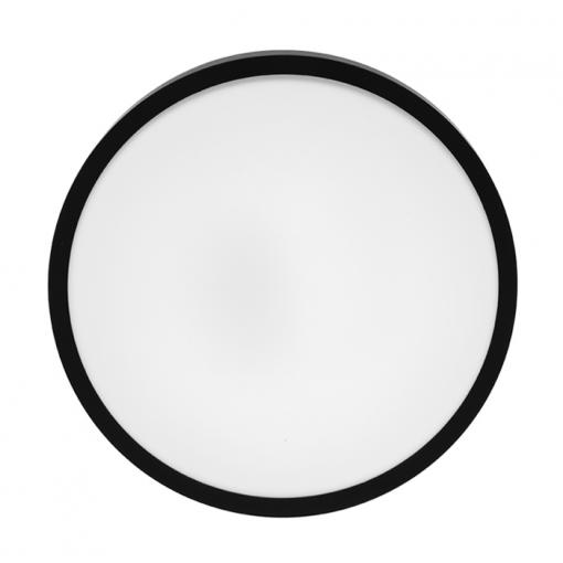 Svítidlo LED přisazené, 12W, 4000K, kruhové, černé  LIRA W3090-12W/CR