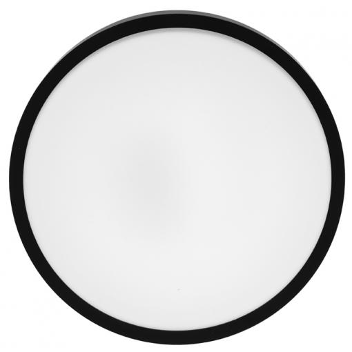 Svítidlo LED přisazené, 18W, 4000K, kruhové, černé  LIRA W3090-18W/CR