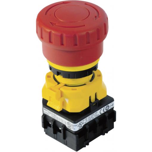 Idec XW1E-BV413MFR, XW1E-BV413MFR nouzový vypínač, 250 V/AC, 3 rozpínací kontakty, 1 spínací kontakt, 1 ks