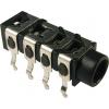 Cliff FC68128 jack konektor 3.5 mm zásuvka, vestavná horizontální Pólů: 4 stereo černá 1 ks
