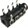 Cliff FC68128 jack konektor 3.5 mm zásuvka, vestavná horizontální Pólů: 4 stereo černá 1 ks