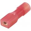 TRU COMPONENTS TC-11599324 faston zásuvka Šířka zástrčky: 2.8 mm Tloušťka konektoru: 0.8 mm 180 ° plná izolace červená 1 ks