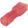 TRU COMPONENTS TC-11599324 faston zásuvka Šířka zástrčky: 2.8 mm Tloušťka konektoru: 0.8 mm 180 ° plná izolace červená 1 ks
