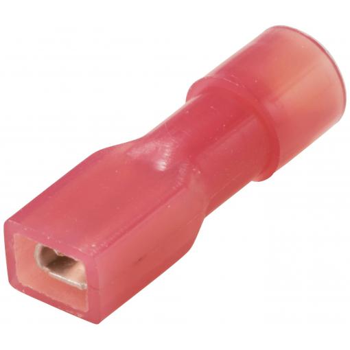 TRU COMPONENTS TC-11599324 faston zásuvka Šířka zástrčky: 2.8 mm Tloušťka konektoru: 0.8 mm 180 ° plná izolace červená 1 ks