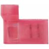 TRU COMPONENTS TC-11599316 faston zásuvka Šířka zástrčky: 4.8 mm Tloušťka konektoru: 0.8 mm 90 ° plná izolace červená 1 ks