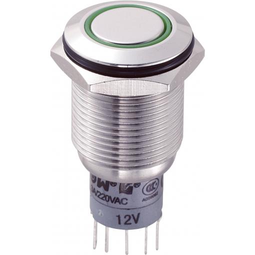 TRU COMPONENTS LAS2GQF-22E/G/12V/S/P, 701833 tlačítko antivandal, 16 mm, 250 V/AC, 3 A, 1 ks