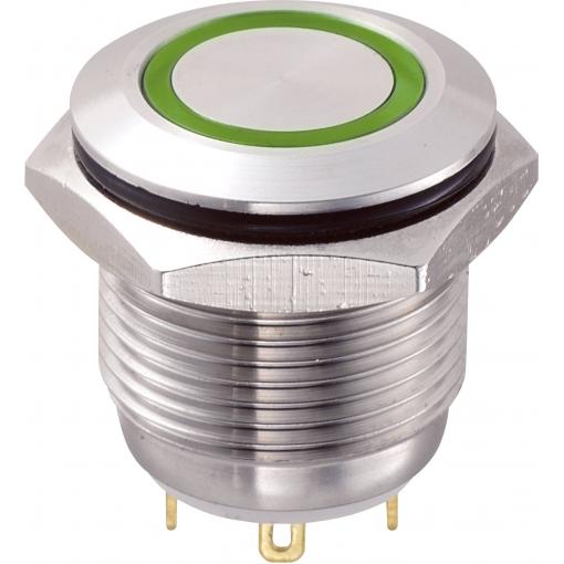 TRU COMPONENTS GQ16F-10E/J/G/12V, 701880 tlačítko antivandal, 16 mm, 48 V/DC, 2 A, 1 ks