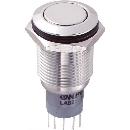 TRU COMPONENTS LAS2GQF-22/S/P, 701943 tlačítko antivandal, 16 mm, 250 V/AC, 3 A, 1 ks