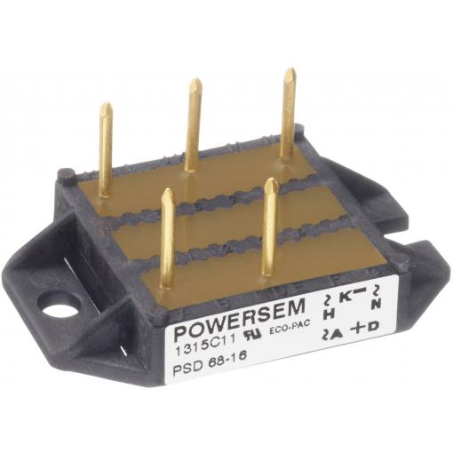 Můstkový usměrňovač POWERSEM PSB 68/16, U(RRM) 1600 V, U(FM) 500 V, 68 A