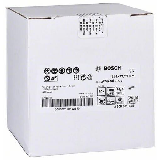Bosch Accessories 2608621604 vláknitý kotouč Průměr 115 mm Zrnitost=36 1 ks