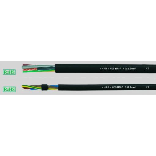 HELU 36008-1000 kabel s gumovou izolací H05RN-F 4 G 0.75 mm² černá 1000 m