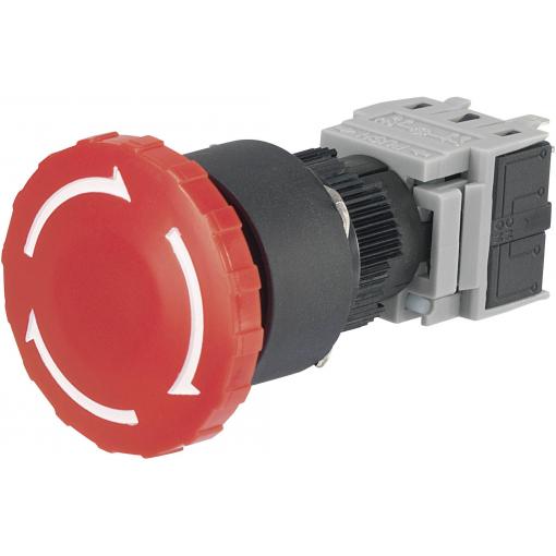 TRU COMPONENTS LAS1-BY-11TSA nouzový vypínač 250 V/AC 3 A 1 rozpínací kontakt, 1 spínací kontakt IP40 1 ks