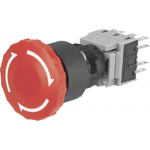TRU COMPONENTS LAS1-BY-33TSA nouzový vypínač 250 V/AC 3 A 3 rozpínací kontakty, 3 spínací kontakty IP40 1 ks