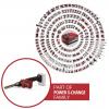 Einhell TE-BF 18 Li-Solo Akku-Bandfeile, 4461000 akumulátorová pásová bruska, vč. příslušenství, bez akumulátoru, bez nabíječky, šířka 13 mm, délka 457 mm