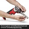Einhell TE-BF 18 Li-Solo Akku-Bandfeile, 4461000 akumulátorová pásová bruska, vč. příslušenství, bez akumulátoru, bez nabíječky, šířka 13 mm, délka 457 mm