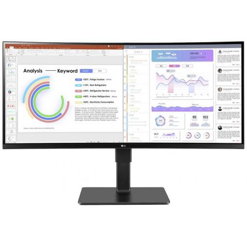 LG Electronics 34BQ77QC-B UltraWide™ LED monitor 86.4 cm (34 palec)3440 x 1440 Pixel, 21:9, 5 ms, IPS LED