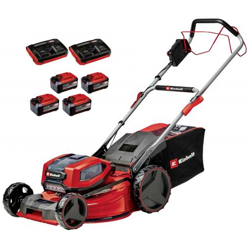 Einhell Professional Power X-Change GP-CM 36/52 S Li BL (4x5,2Ah) akumulátor Akumulátorová sekačka vč. 2. Nabíječka Twincharger, Vč. 4 akumulátorů 18 V šířka