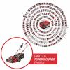 Einhell Professional Power X-Change GP-CM 36/47 S Li BL (4x4,0Ah) akumulátor Akumulátorová sekačka vč. 2. Nabíječka Twincharger, Vč. 4 akumulátorů 4.0 Ah šířka