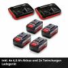 Einhell Professional Power X-Change GP-CM 36/47 S Li BL (4x4,0Ah) akumulátor Akumulátorová sekačka vč. 2. Nabíječka Twincharger, Vč. 4 akumulátorů 4.0 Ah šířka