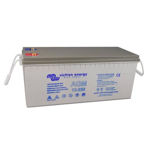 Victron Energy AGM Super Cycle 12V 230 Ah BAT412123081 olověný akumulátor 12 V 230 Ah olověný se skelným rounem (š x v x h) 532 x 226 x 207 mm šroubované M8