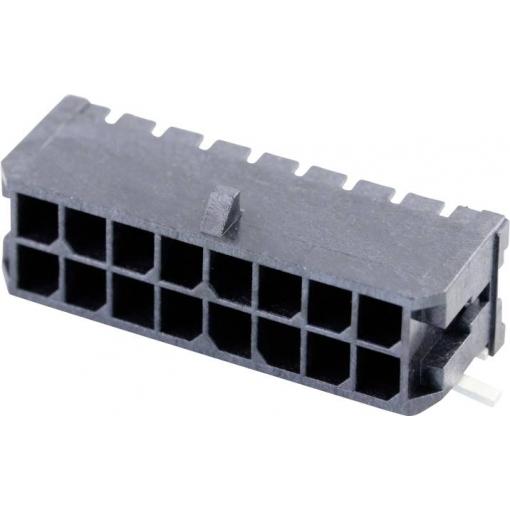 Molex vestavná pinová lišta (standardní) 16, rozteč 3 mm, 430451609, 1 ks Tape on Full reel