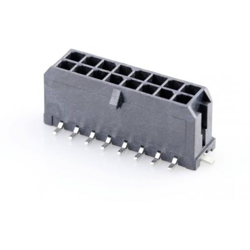 Molex vestavná pinová lišta (standardní) 16, rozteč 3 mm, 430451618, 1 ks Tape on Full reel