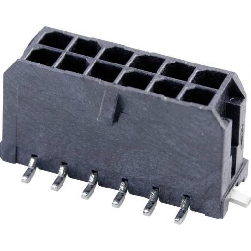 Molex vestavná pinová lišta (standardní) 12, rozteč 3 mm, 430451218, 1 ks Tape on Full reel