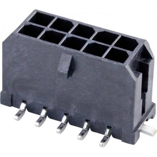 Molex vestavná pinová lišta (standardní) 10, rozteč 3 mm, 430451019, 1 ks Tape on Full reel
