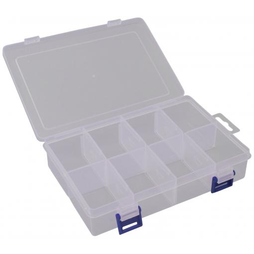 Quadrios 23SA082 krabička na malé součástky (d x š x v) 20 x 13.5 x 4.5 cm přihrádek: 8 variabilní rozčlenění Obsah 1 ks