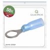 Quadrios 23C524 kulaté kabelové oko Průřez (max.)=2.5 mm² Ø otvoru=8.5 mm částečná izolace modrá 50 ks