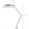 TOOLCRAFT 2391156+2389201 Lupa s LED osvětlením, 60 SMD LED, 3D, 1,75 x vč Pojízdný kulatý stativ zvětšení=1.75 x 12.7 cm Třída energetické účinnosti 2021 F (A