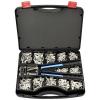 TRU COMPONENTS TC-11894512 Rohrkabelschuh-Sortiment 6 - 50 mm² mit Crimpzange 6 mm² 50 mm² stříbrná 281 ks