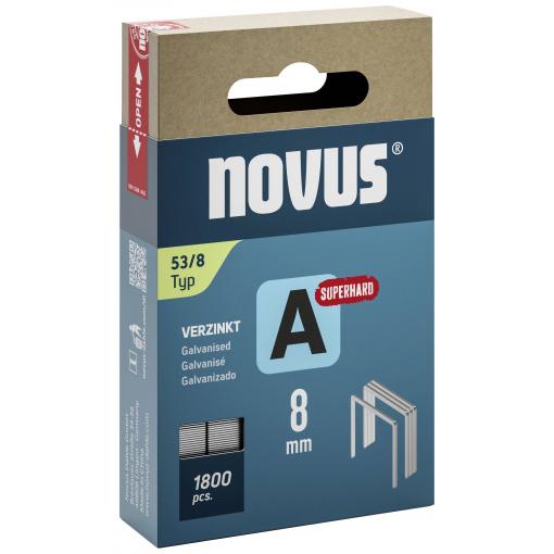 Novus Tools 042-0775 svorky z jemného drátu Typ 53 1800 ks Rozměry (d x š) 8 mm x 11.3 mm