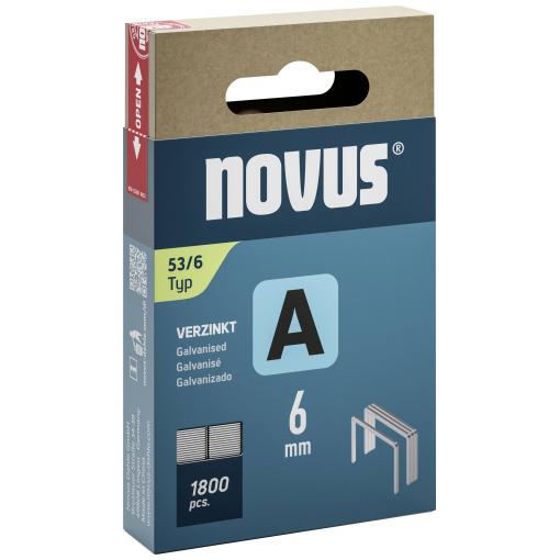 Novus Tools 042-0773 svorky z jemného drátu Typ 53 1800 ks Rozměry (d x š) 6 mm x 11.3 mm