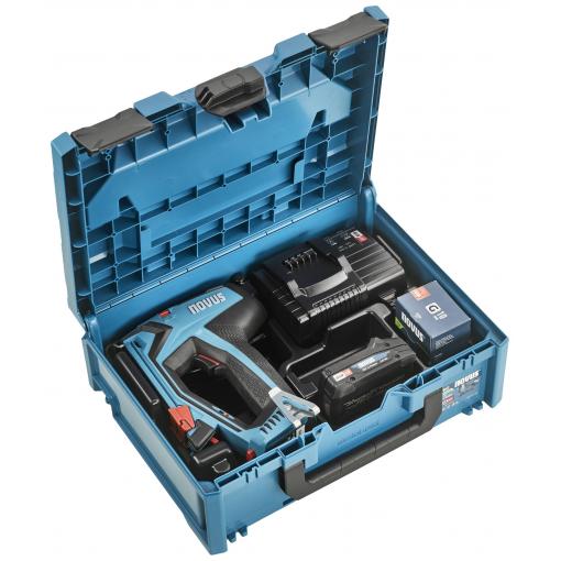Novus Tools J-551, 031-0366 akumulátorová sponkovačka, Typ 53F, dĺžka 6 - 14 mm, akumulátor, vč. nabíječky