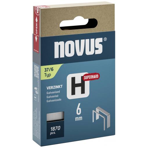 Novus Tools 042-0784 svorky z jemného drátu Typ 37 1870 ks Rozměry (d x š) 6 mm x 10.6 mm