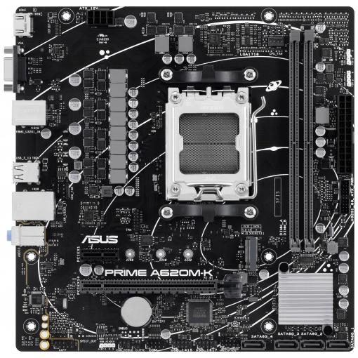 Asus PRIME A620M-K Základní deska Socket (PC) AMD AM5 Tvarový faktor Micro-ATX Čipová sada základní desky AMD® A620