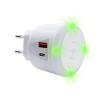 EcoSavers USB Timer Charger USB nabíječka, 1x USB A , 1x USB-C®, 20 W, bílá