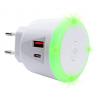 EcoSavers USB Timer Charger USB nabíječka, 1x USB A , 1x USB-C®, 20 W, bílá