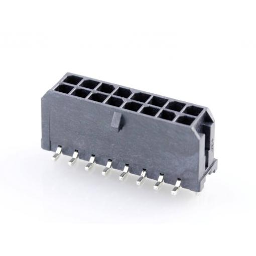 Molex vestavná pinová lišta (standardní) 16, rozteč 3.00 mm, 430451617, 1 ks Tape on Full reel