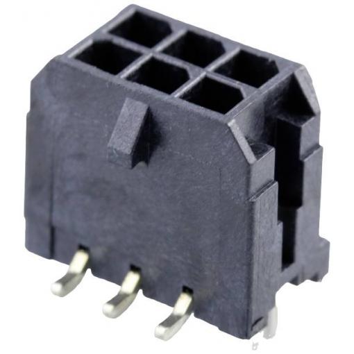 Molex vestavná pinová lišta (standardní) 6, rozteč 3.00 mm, 430450616, 1 ks Tape on Full reel