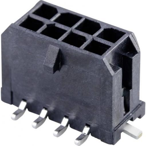 Molex vestavná pinová lišta (standardní) 8, rozteč 3 mm, 430450820, 1 ks Tape on Full reel
